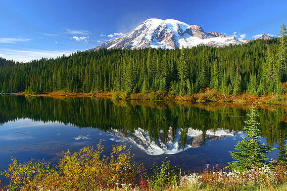 Mt. Rainier and Reflection Lake